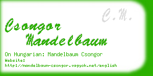 csongor mandelbaum business card